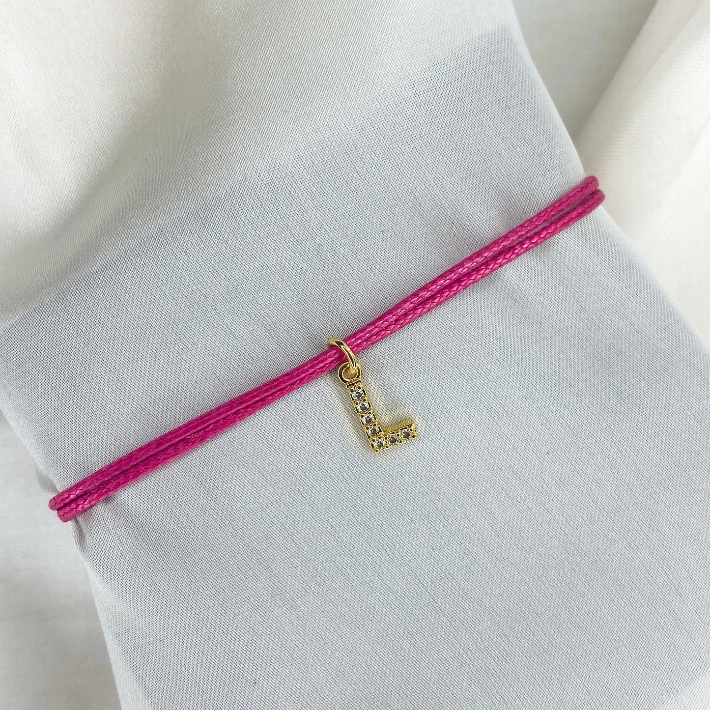 Bracelet Lettre à strass - Personnalisable