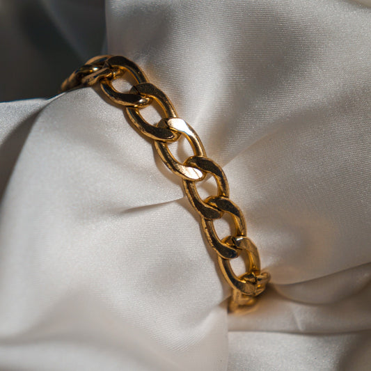 Gourmette Maille Epaisse Dorée