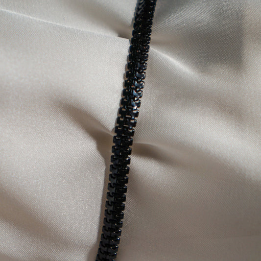 Gourmette Maille Plate Sérrée